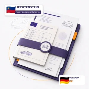 Pakiet tłumaczeń dokumentów samochodowych z Liechtenstein z dokumentami odprawy celnej z Niemiec