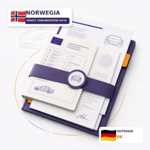 Pakiet tłumaczeń dokumentów samochodowych z Norwegia z dokumentami odprawy celnej z Niemiec