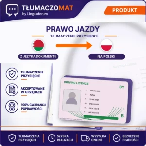 Prawo Jazdy – z języka dokumentu na polski – tłumaczenie przysięgłe Tłumaczomat