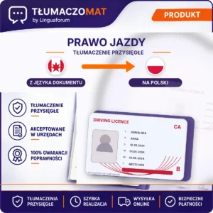 Prawo Jazdy – z języka dokumentu na polski – tłumaczenie przysięgłe Tłumaczomat